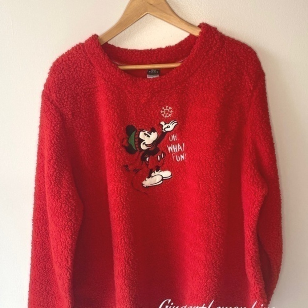 NWT Disney Mickey Mouse “Oh What Fun” Sleepwear Pullover  Sz 2X NWOT